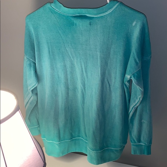 Lace up, relaxed fit teal sweatshirt - Picture 4 of 4